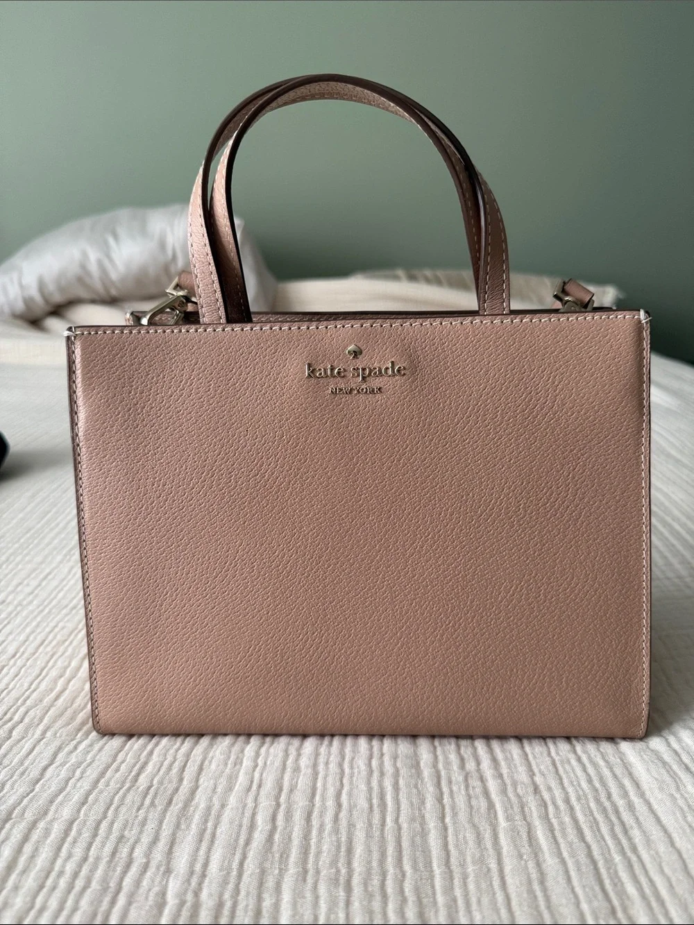 kate spade leather purse with Gold-Tone Logo
